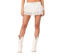 【THE BARNNET】 Lignes Lace Mini Skirt White Lignes Lace Mini Skirt | ファッション通販サイト NUGU